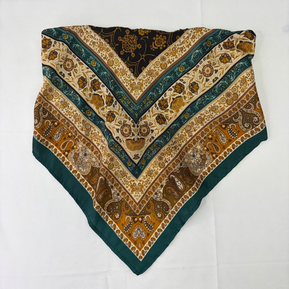 Sweet Generis Tube Top Paisley Handkerchief Size M Boho Festival BandannaGreen